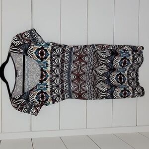 WET SEAL large Aztec-like mini dress VINTAGE Y2k 90s